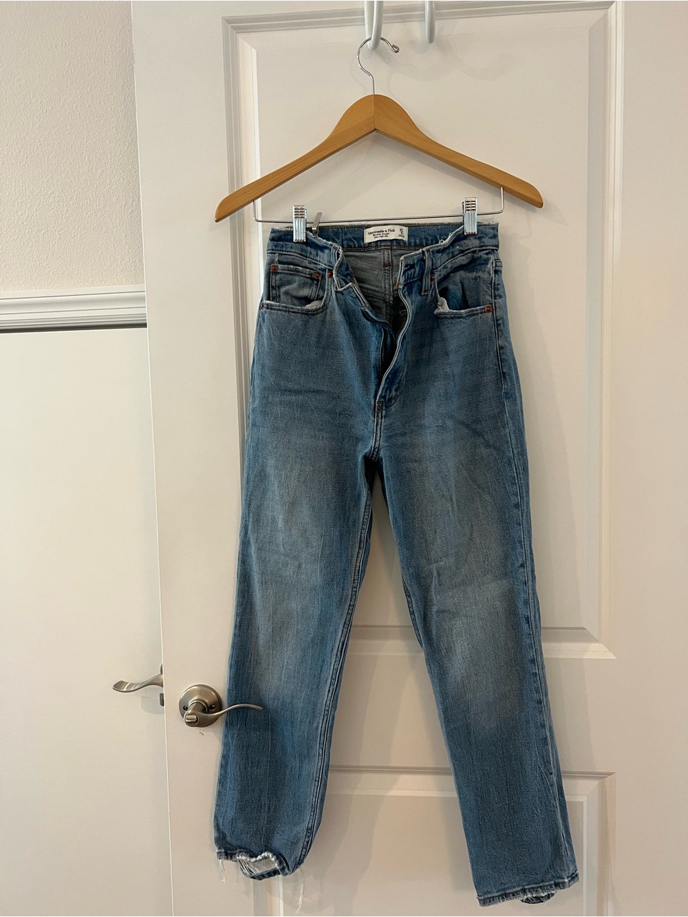 Abercrombie Blue Straight-Leg Jeans